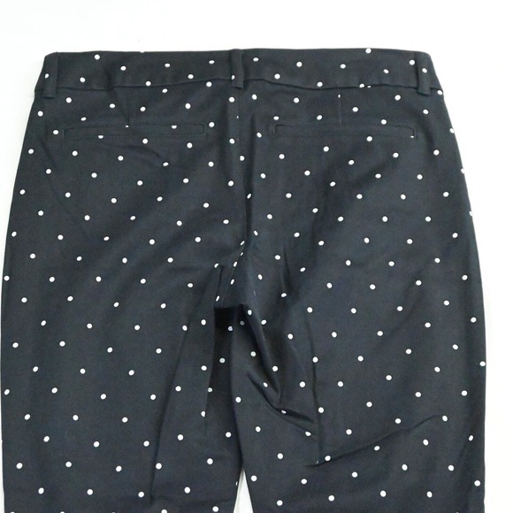 Old Navy 4 Black Polka Dot Pixie Mid Rise Skinny Ankle Womens Dress Pants - Picture 6 of 7